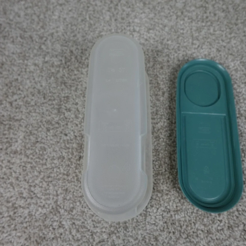Anchor Hocking 1.5 Quart Food Storage Container Teal Flip Top Lid Clear Plastic‎